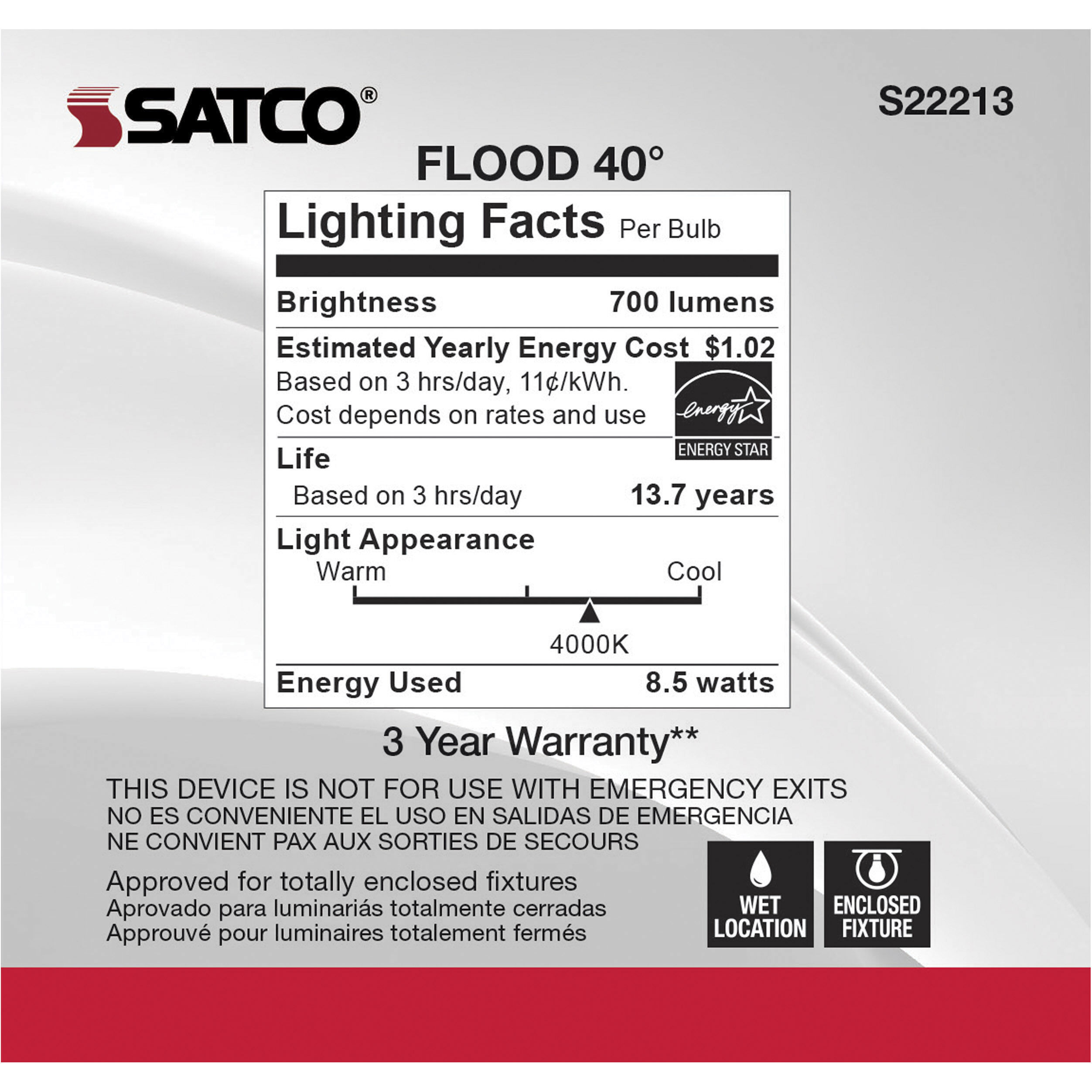 Lumos LED LED PAR Medium 8.50 watt Light Bulbs