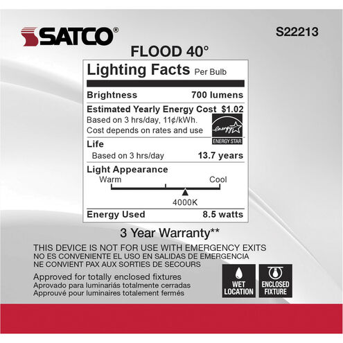 Lumos LED LED PAR Medium 8.50 watt Light Bulbs