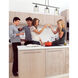 Ballston Cobbleskill LED 42 inch Brushed Satin Nickel Island Light Ceiling Light in Clear Glass, Ballston