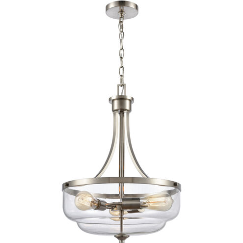 Calistoga 3 Light 17 inch Brushed Nickel Pendant Ceiling Light, Large