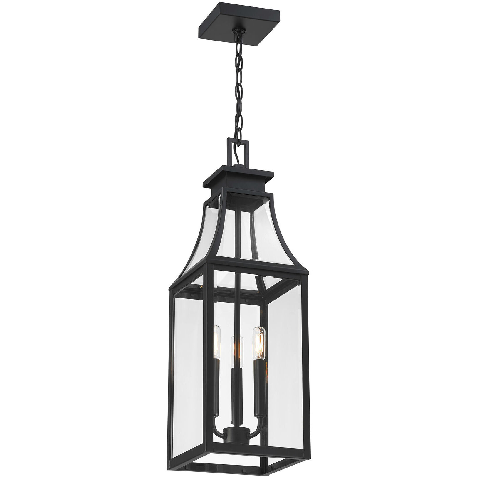 Emery 3 Light 8.25 inch Matte Black Outdoor Hanging Lantern