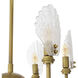 Isabelle 6 Light 20.87 inch Vintage Brass and Handmade Glass Pendant Ceiling Light