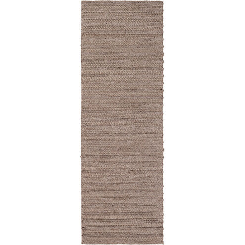 Kindred 96 X 30 inch Medium Gray Rugs, Viscose and Wool
