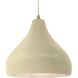 Radiance LED 13.5 inch Antique Brass and Vanilla Gloss Pendant Ceiling Light