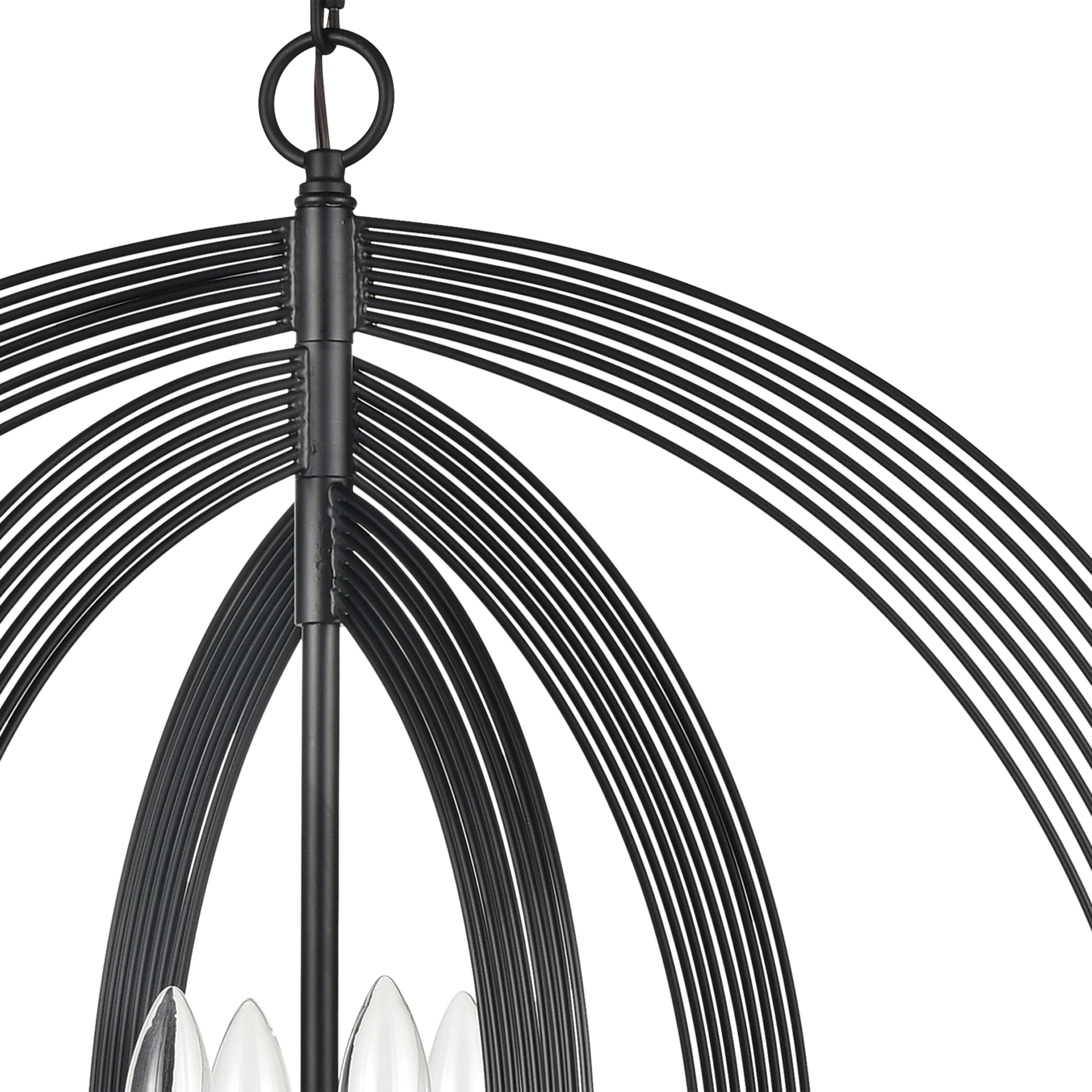 Orme 4 Light 27 inch Matte Black Chandelier Ceiling Light