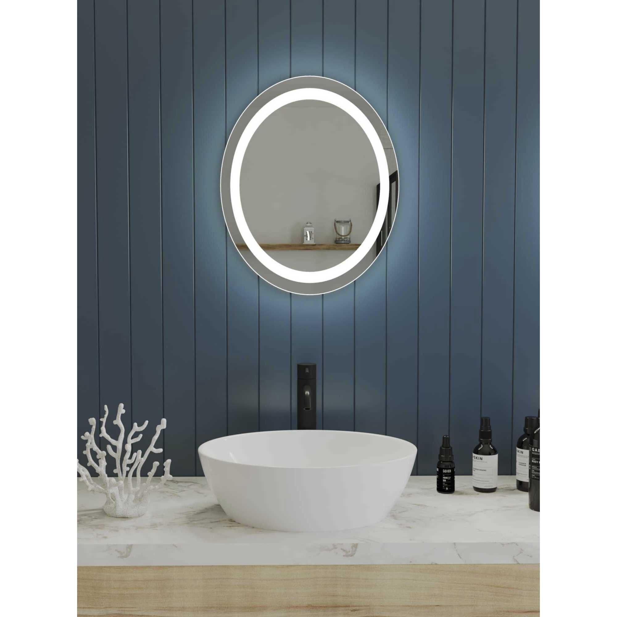 Captarent LED 28 X 22 inch White Led Illuminated Mirror