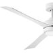 Coastal Elements Iver 56 inch Matte White Fan, Dual Mount