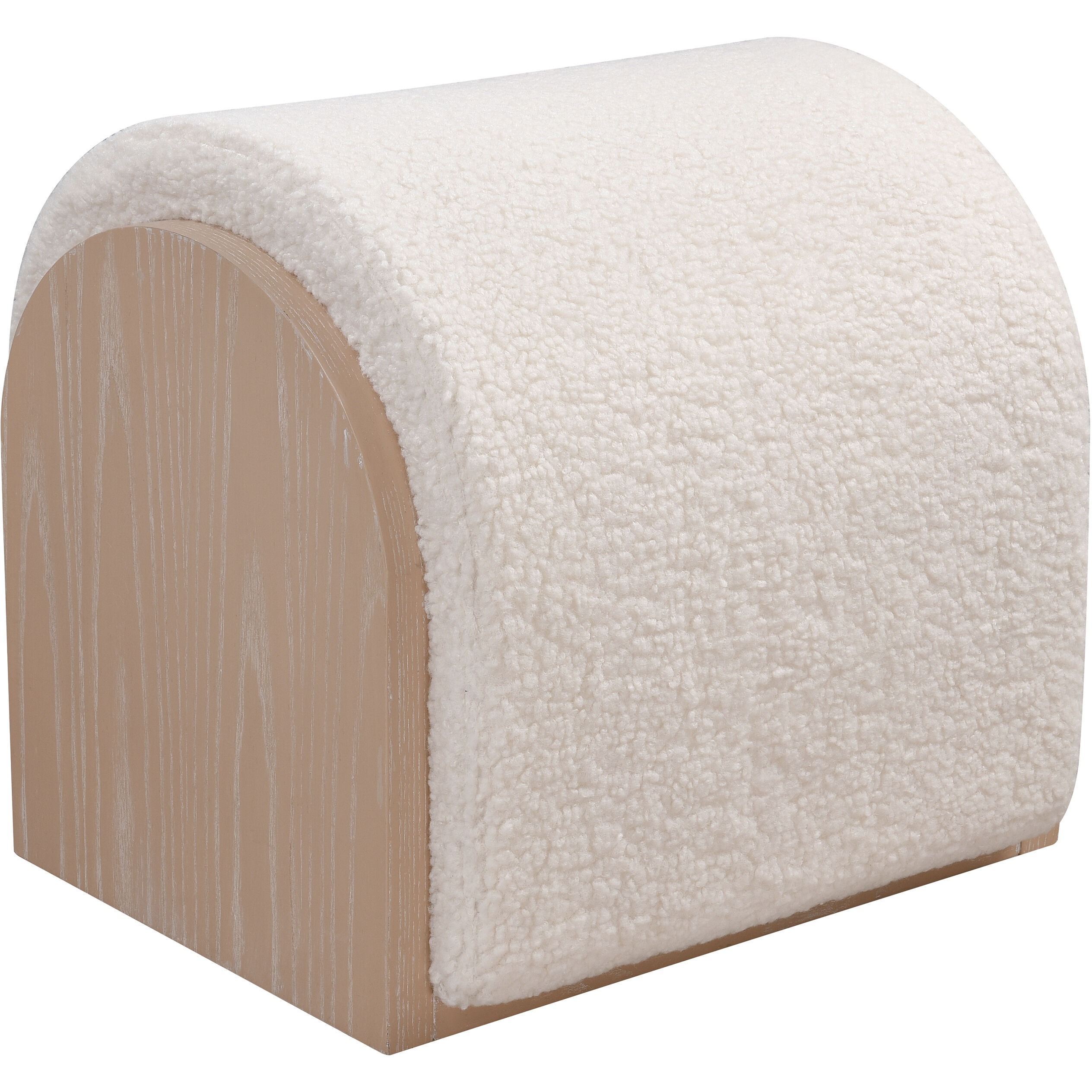 Marko 18.5 inch Light Oak with White Accent Stool