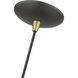 Waldorf 1 Light 7.25 inch Bronze with Antique Brass Finish Accents Pendant Ceiling Light in Bronze with Antique Brass Accent