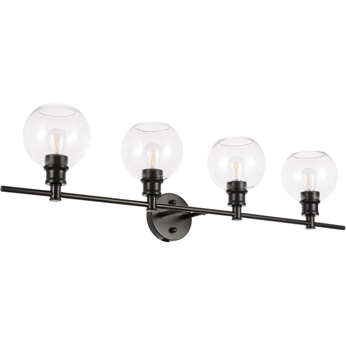 Syracuse 4 Light 38 inch Black Wall sconce Wall Light
