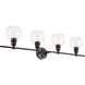 Collier 4 Light 38 inch Black Wall sconce Wall Light