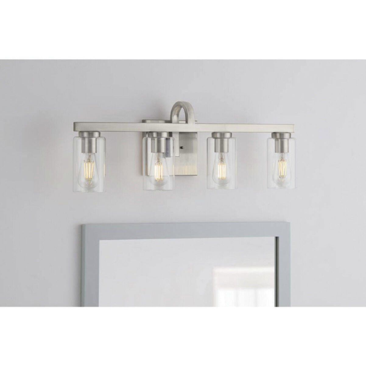 Melina 4 Light 29 inch Brushed Nickel Vanity Light Wall Light