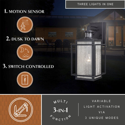Hyde Park Espresso Bronze Outdoor Motion Sensor, Dualux