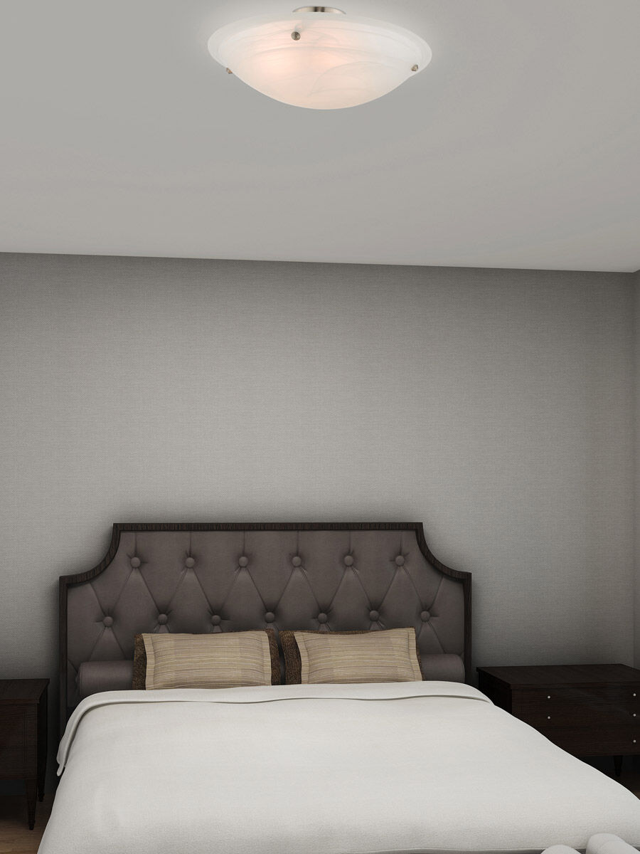 Oasis 4 Light 24 inch Brushed Nickel Semi-Flush Mount Ceiling Light