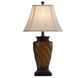Signature 3 inch 75 watt Toffee Wood Table Lamp Portable Light