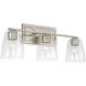 Sylvia 3 Light 24 inch Antique Silver Vanity Light Wall Light 