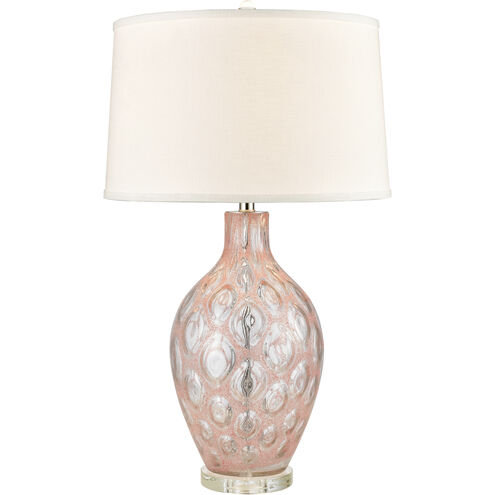 Bayside 31 inch 150.00 watt Pink with Clear Table Lamp Portable Light