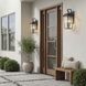 Mathus 2 Light 24.25 inch Black Textured Outdoor Wall, Large