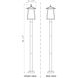 Rainer 4 Light 98 inch Black Outdoor Post Mounted Fixture in G9