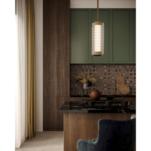 Alai LED 4.13 inch Vintage Brass Pendant Ceiling Light