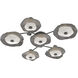 Cumulus LED 56.8 inch Classic Silver with White Metal Hub & Spoke Ceiling Light