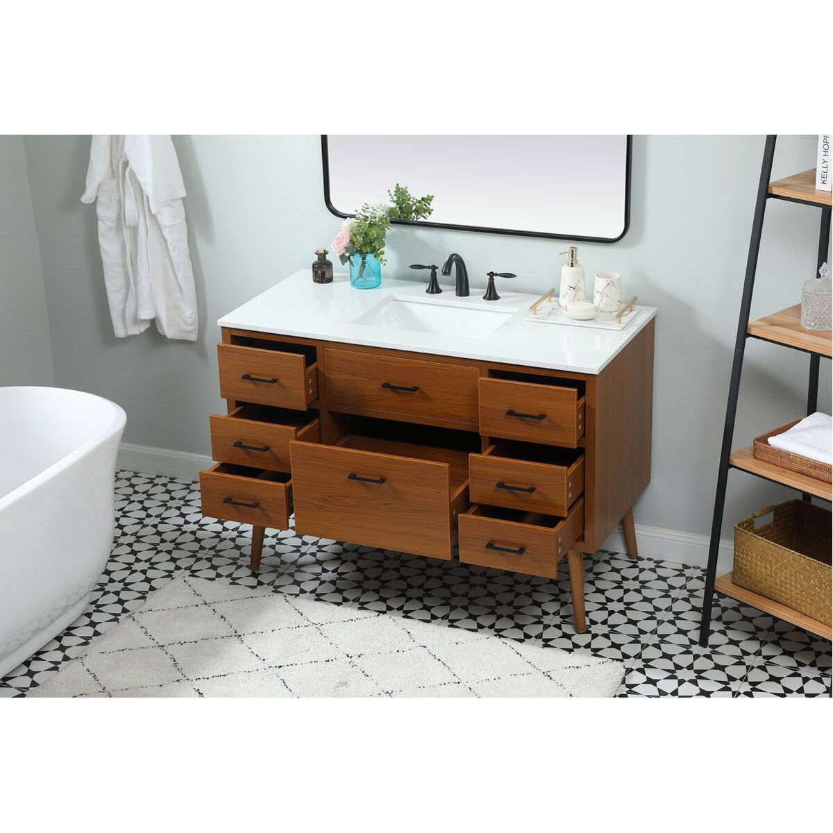 Boise 48 X 22 X 34 inch Teak Vanity Sink Set