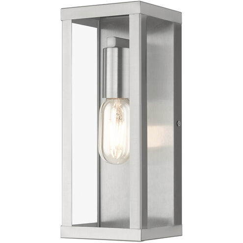 Gaffney 1 Light 11 inch Brushed Nickel Outdoor Wall Lantern, Medium