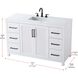 Alina 54 X 34 inch White Bathroom Vanity Cabinet