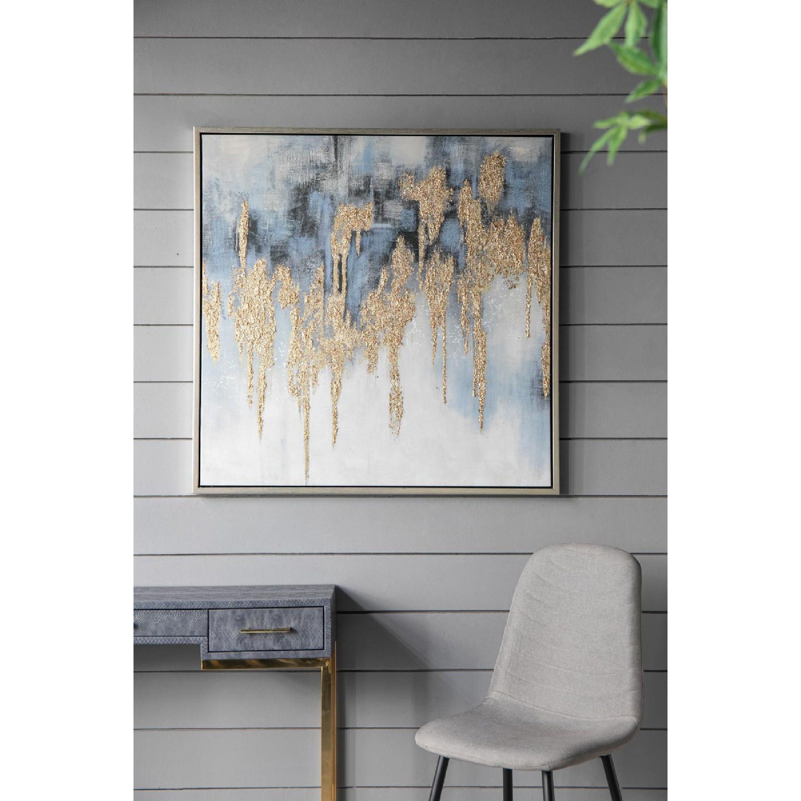 Anita Gray/Gold/Blue Wall Art