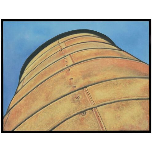 American Silo Light Yellow with Gloss Black Framed Wall Art