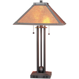 Signature 25 inch 60 watt Rust Table Lamp Portable Light