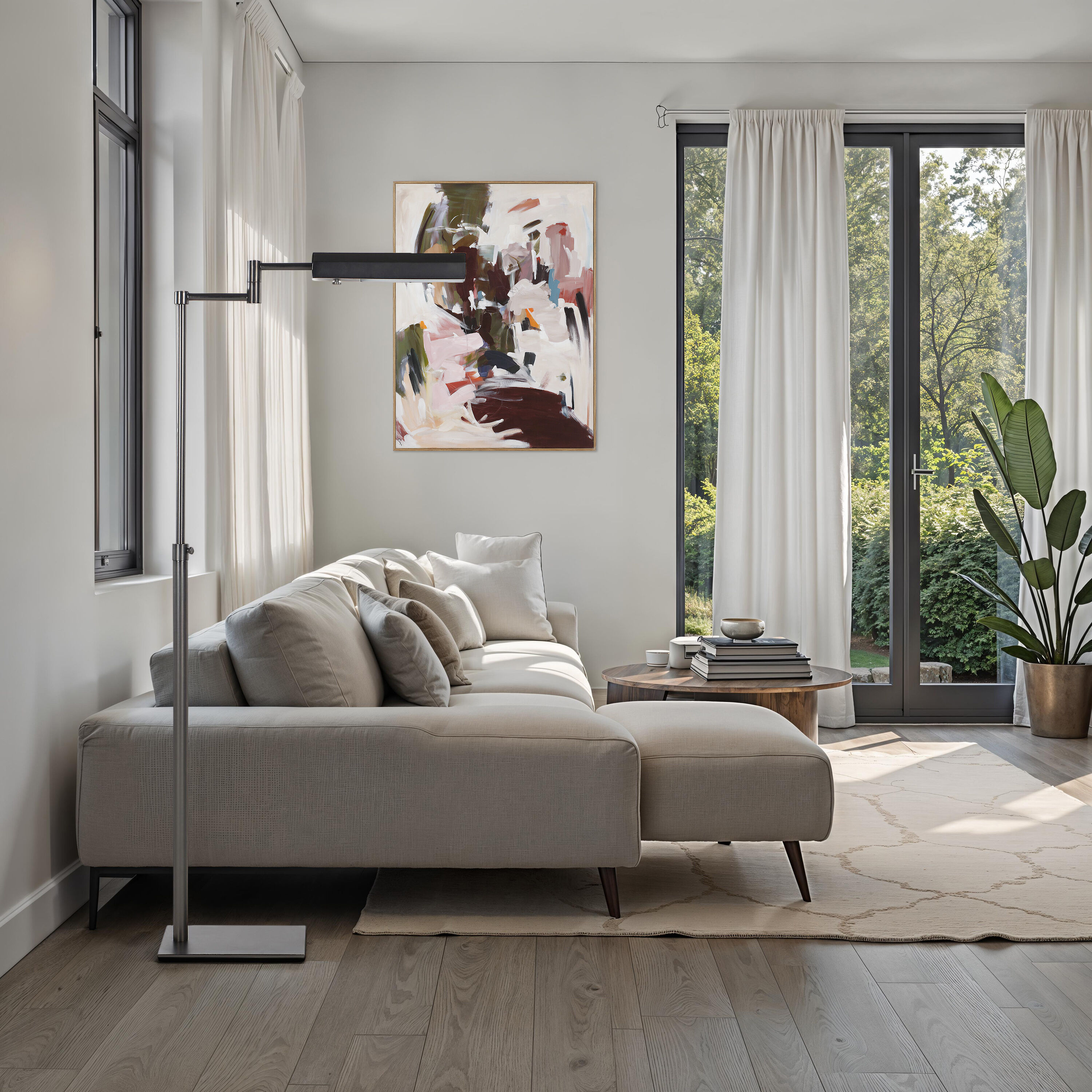 Thiva 45 inch Bronze Floor Lamp Portable Light