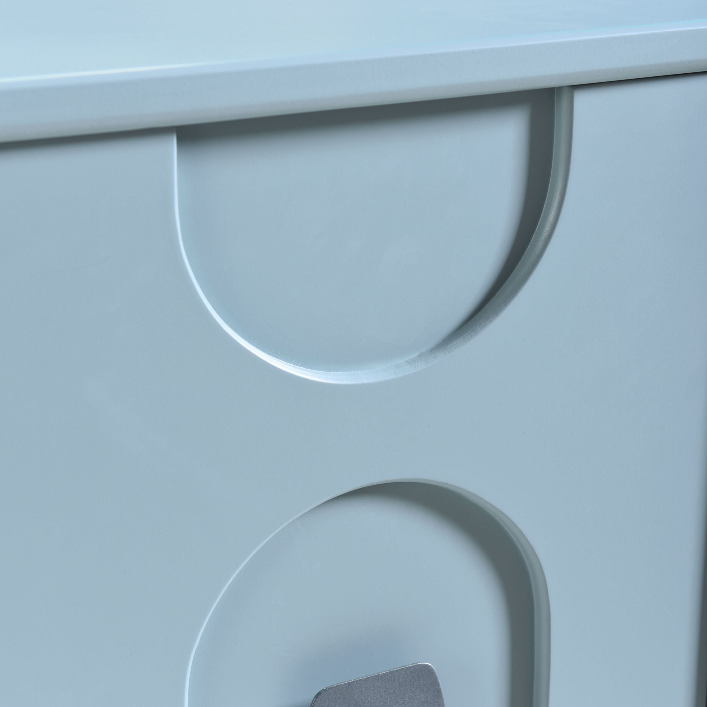 Modern Geo Skye Blue Cabinet