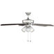 Transitional 52 inch Brushed Nickel with Walnut and Chestnut Blades Ceiling Fan