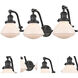 Franklin Restoration Olean LED 29 inch Oil Rubbed Bronze Bath Vanity Light Wall Light in Matte White Glass, Franklin Restoration