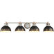 Kinsley Vanity Wall Light in Antique Black Iron