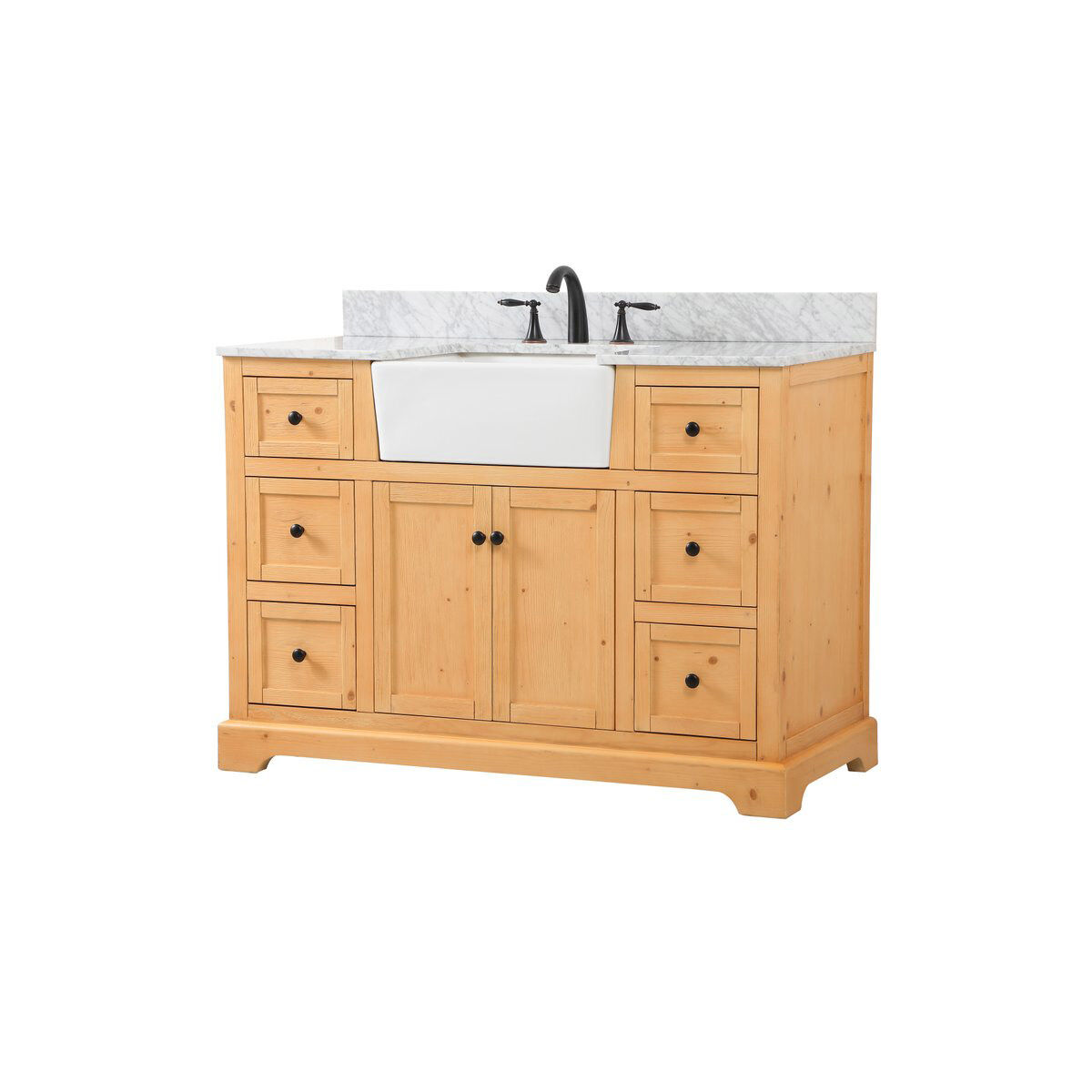 Franklin 48 X 22 X 35 inch Natural Wood Bathroom Vanity Cabinet