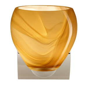 Bolla 1 Light 6 inch Chrome Mini Sconce Wall Light in Incandescent, Honey Glass
