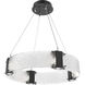 Parallel LED 23.9 inch Matte Black Chandelier Ceiling Light in Clear Rimelight, 2700K LED, Ring