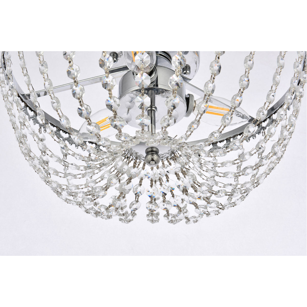 Kylie 3 Light 14 inch Chrome Flush Mount Ceiling Light