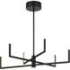 Articular LED 24.25 inch Coal Chandelier Ceiling Light