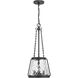 Crawford 3 Light 12 inch Matte Black Pendant Ceiling Light