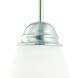 Bella 1 Light 7.25 inch Brushed Nickel Mini Pendant Ceiling Light