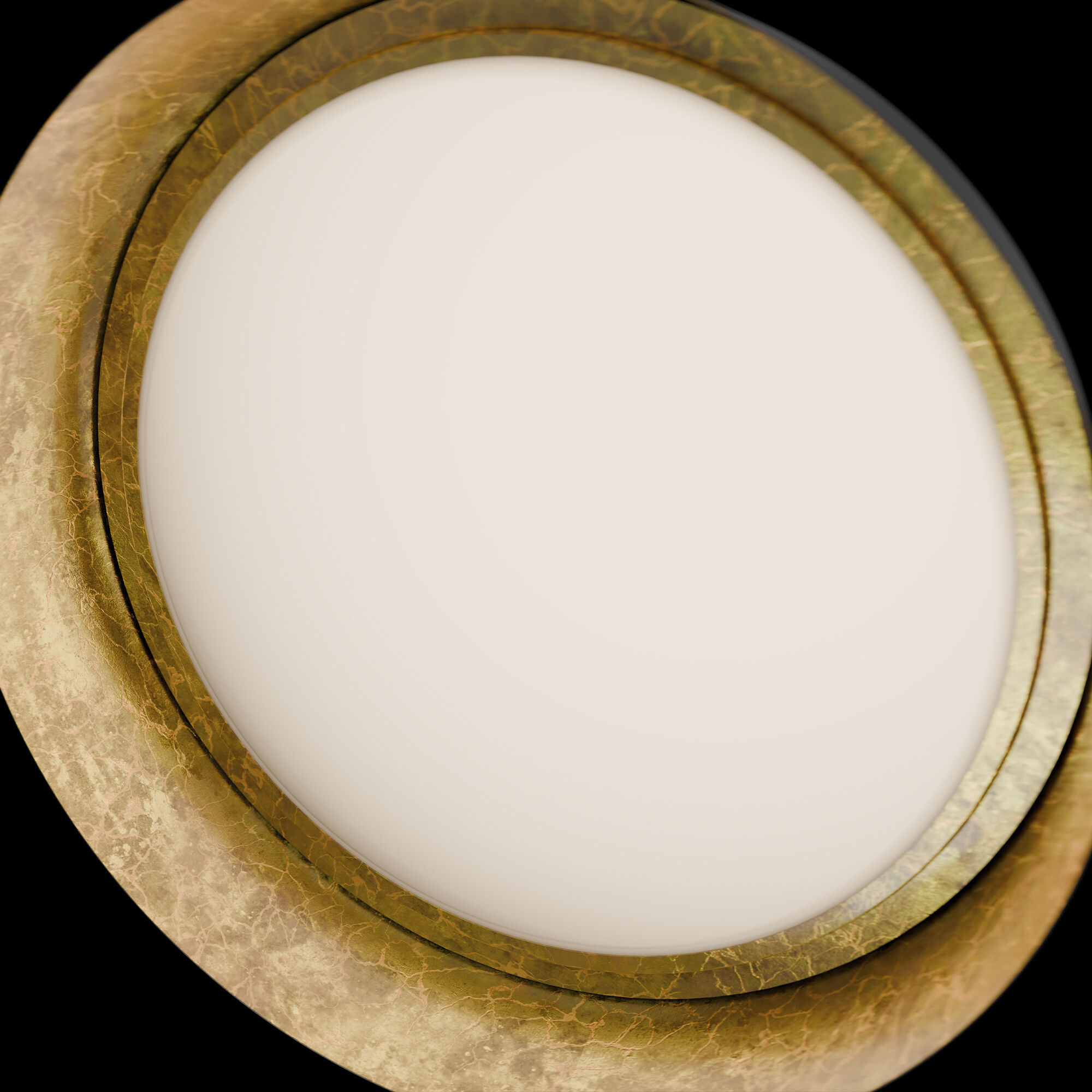 Gilt LED 22 inch Bronze Gold Leaf Indoor Ceiling Lighting