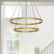 Cerchio LED 23.63 inch Brushed Gold Chandelier Ceiling Light