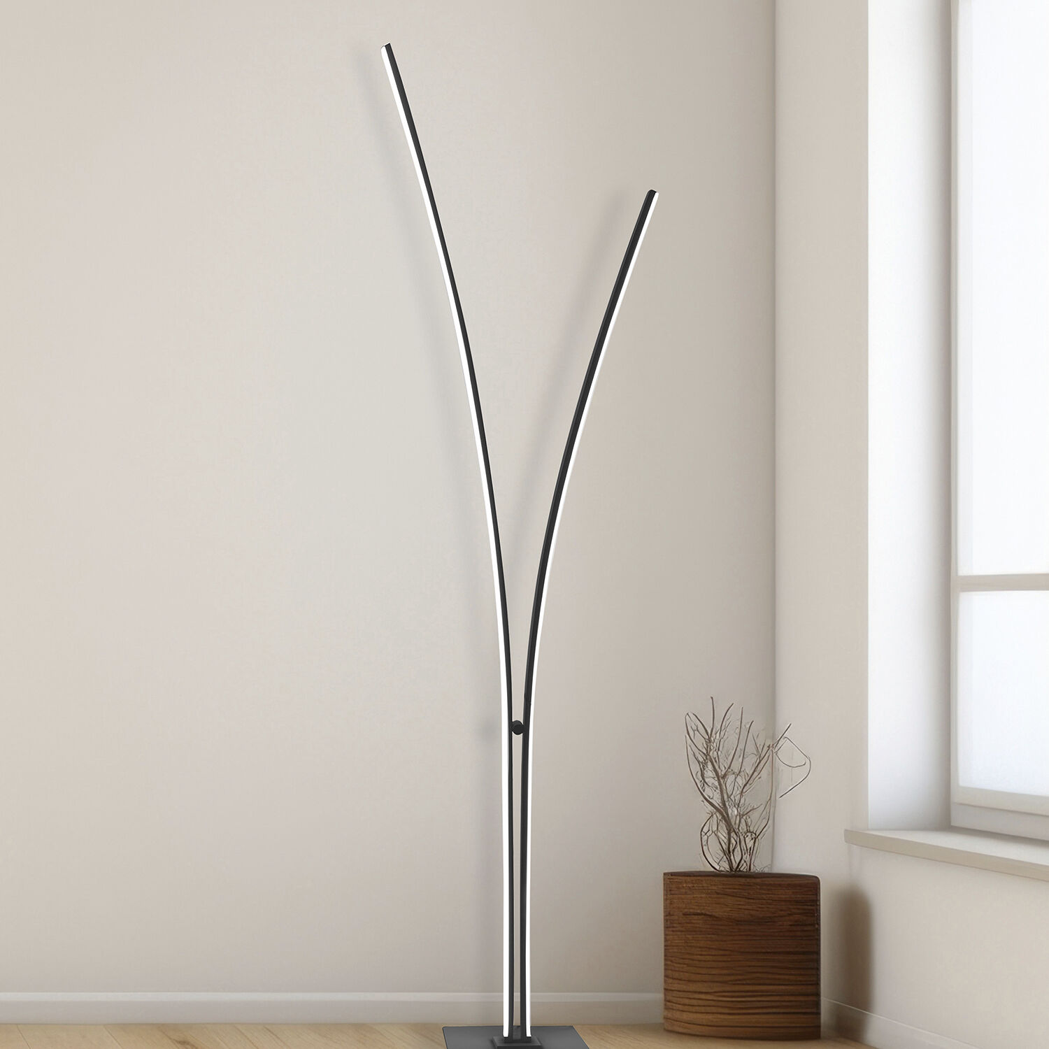 Vincent 65.25 inch 34.00 watt Matte Black Decorative Floor Lamp Portable Light