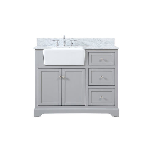 Franklin 42 X 22 X 35 inch Grey Bathroom Vanity Cabinet