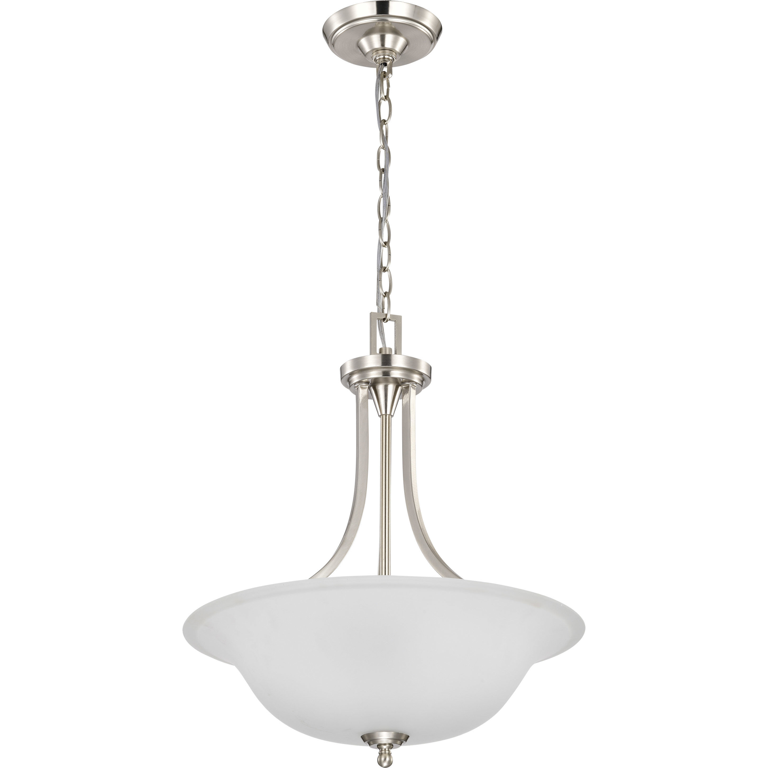 Surrey 3 Light 16 inch Brushed Nickel Pendant Ceiling Light