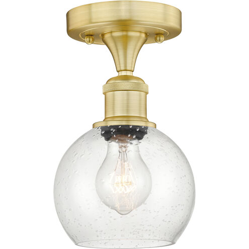 Athens 1 Light 6 inch Satin Gold Semi-Flush Mount Ceiling Light