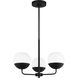 Alvin 3 Light 20.25 inch Midnight Black Chandelier Ceiling Light